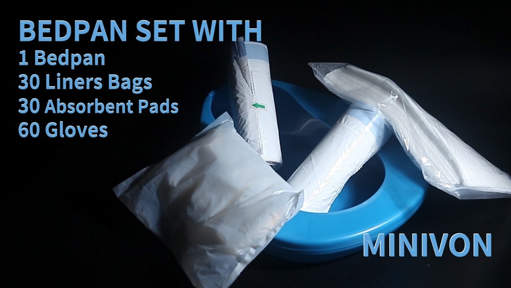 Extra Large Bedpan Set with 30 Super Absorbent Pads & Disposable Liners for Elde