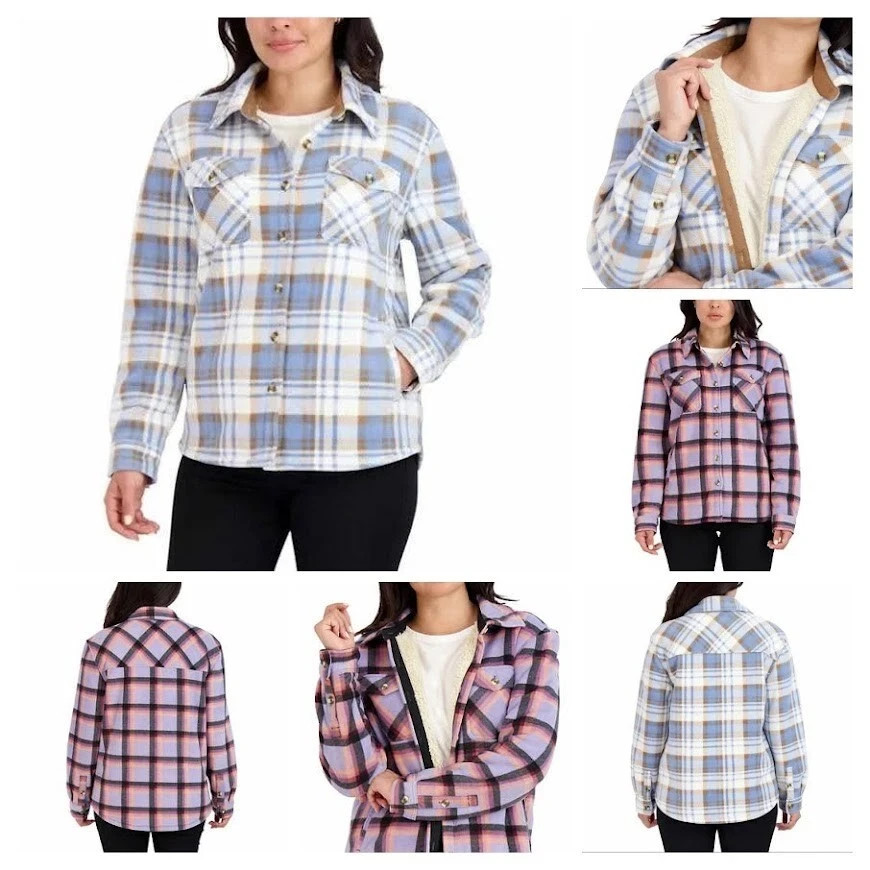 Sage Ladies' Plush Shirt Jacket