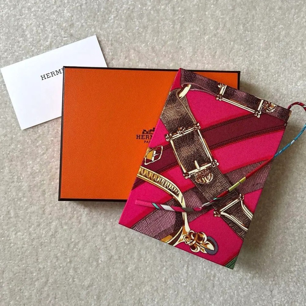 HERMES Notebook stationery Silk Note Pink NEW