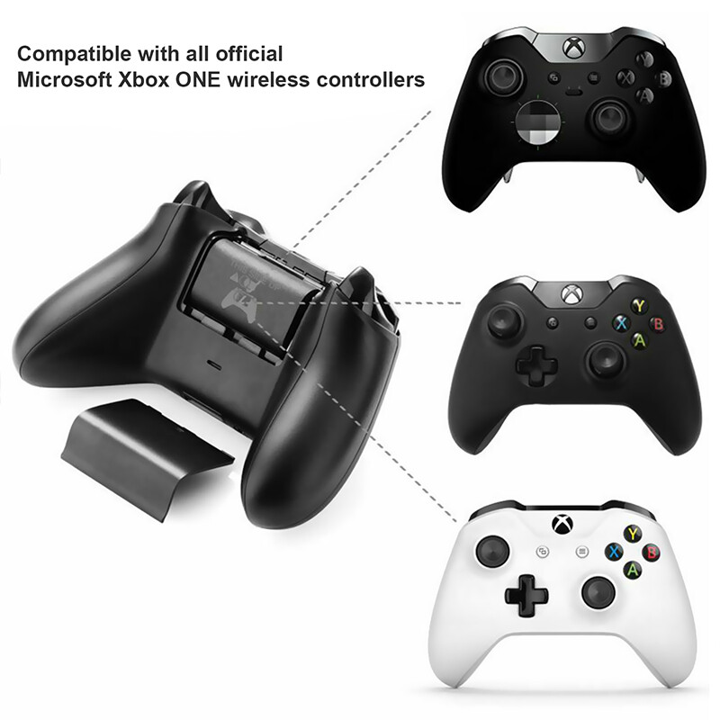 2 For XBOX ONE Controller Play Dual Charging Dock + 4x Rechargeable Battery Pack