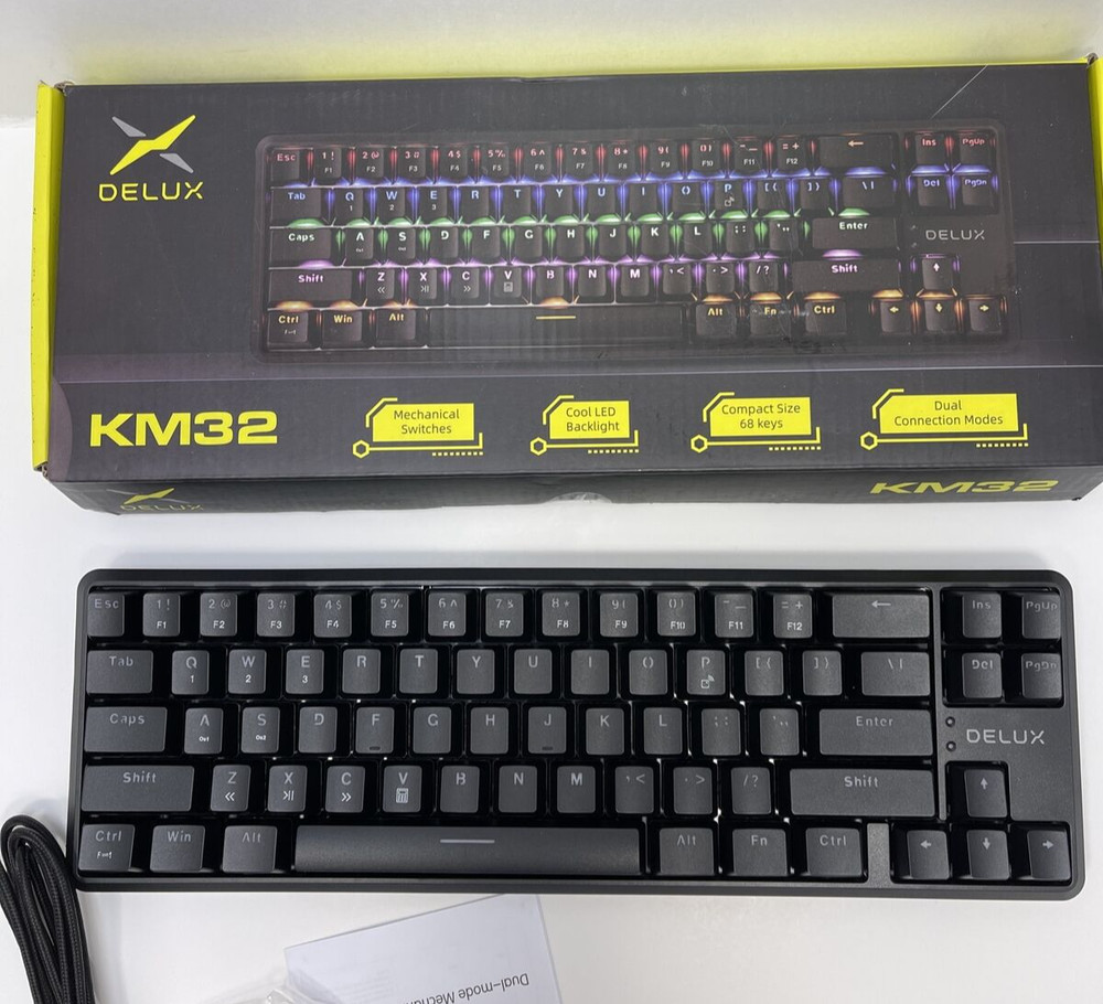 TKL Wired Mechanical RGB LED Lighting Gaming Keyboard