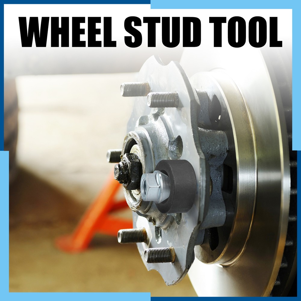 Universal Pack (2) Wheel Stud Installer Tool with 3/4" Hex Wheel Lug Nuts