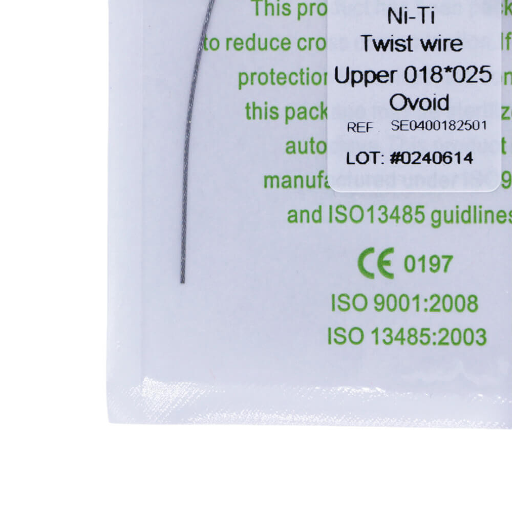 1 Pack Orthodontic NiTi Rectangular Wire 0.018x0.025 Upper Ovoid Form
