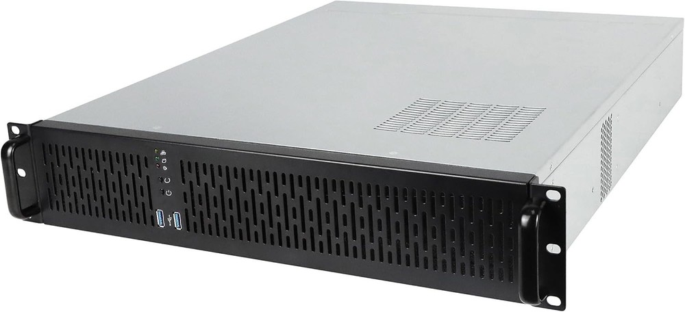 2U Rackmount Server Chassis - 4X 3.5" Bays, ATX Compatible & Quiet Cooling