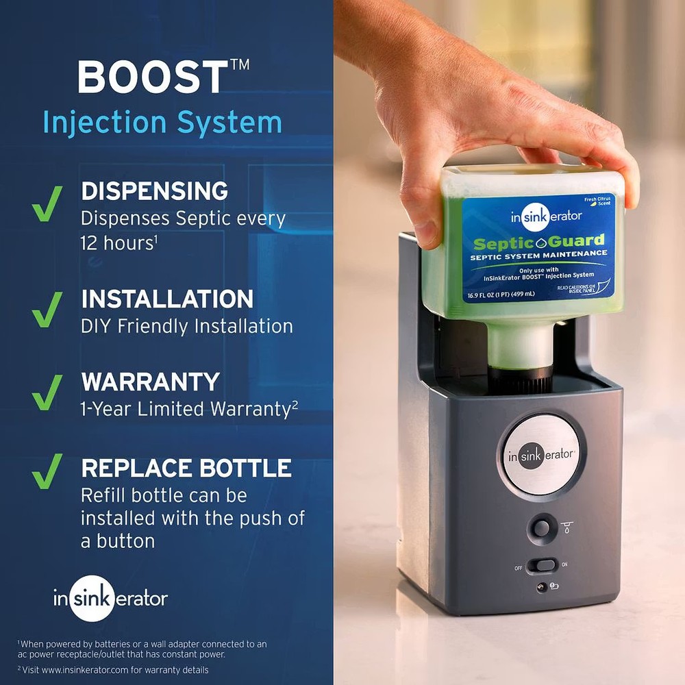 InSinkErator Bio-Charge Boost Injection System w/Septic Guard Refill - 80051-ISE