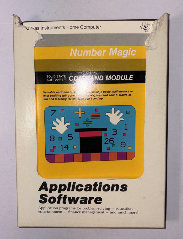 Texas Instruments T1 Home Computer Applications Software Game Lot (4) 1981