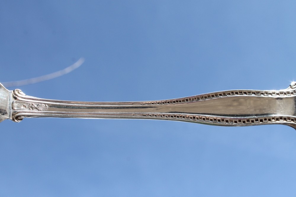 Silverplate Serving Spoon Ornate with Engraving