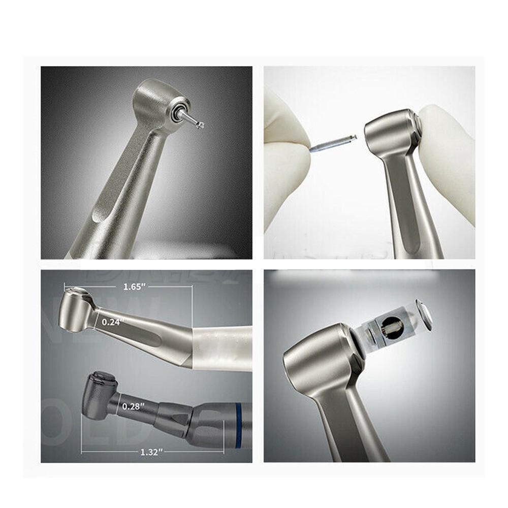 NSK Style Dental Slow Low Speed Contra Angle Handpiece Push Button E-type Attach