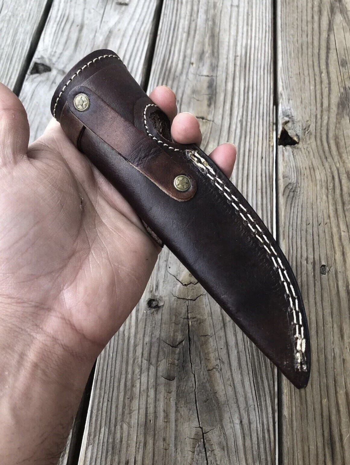 GENUINE LEATHER ENGRAVED CUSTOM HANDMADE SHEATH FOR FIXED BLADE KNIFE / HOLSTER