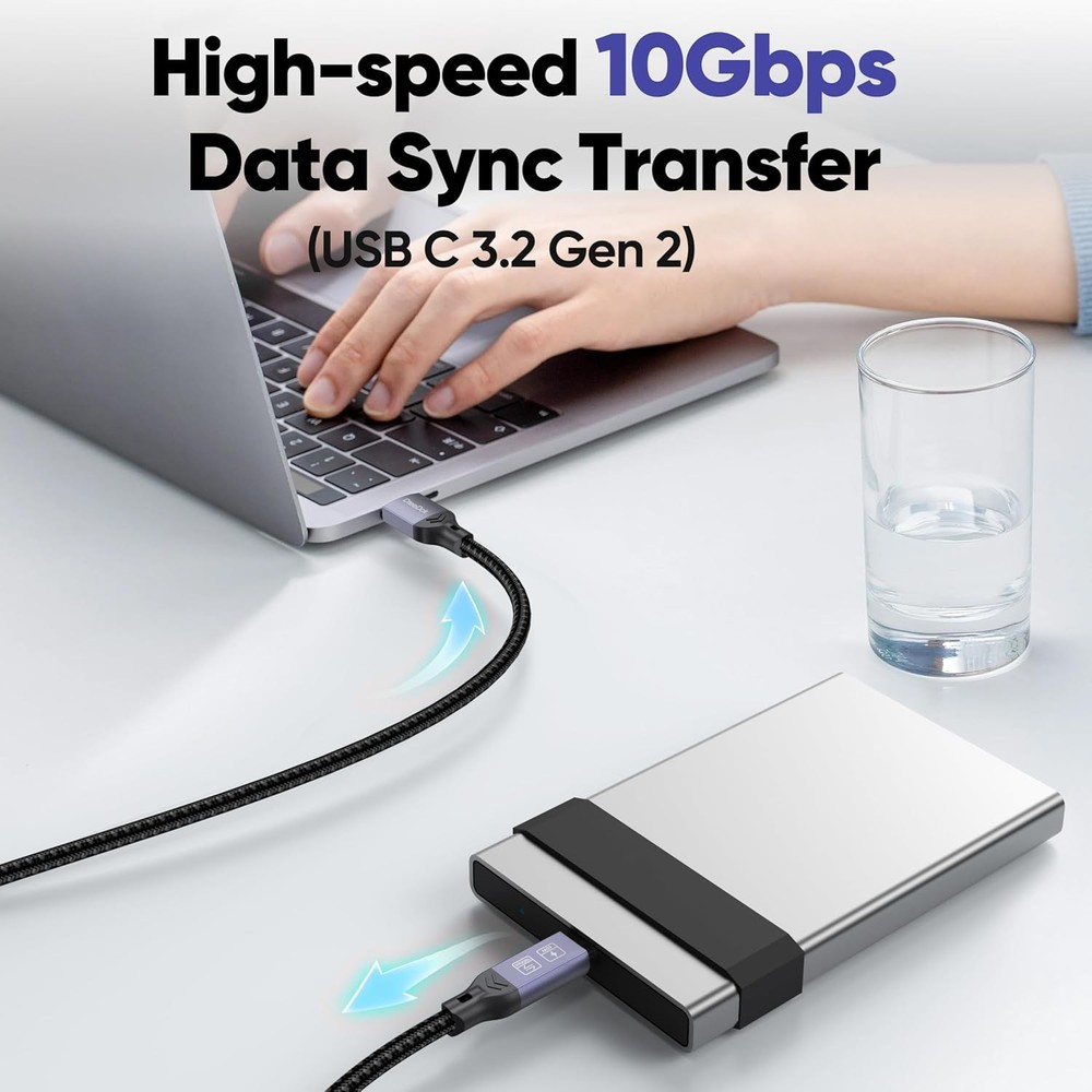 Android Auto USB Cable 3FT, Car CarPlay Cord, USB Type C 3.2 Gen2 10Gbps Data Tr