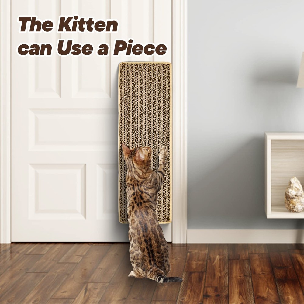 Splicing Cat Scratch Pads – 2 Pack, Double-Sided Cardboard Scratching Pads