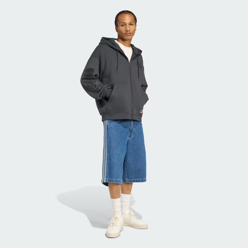 adidas men adidas Originals & All Blacks Full Zip Hoodie