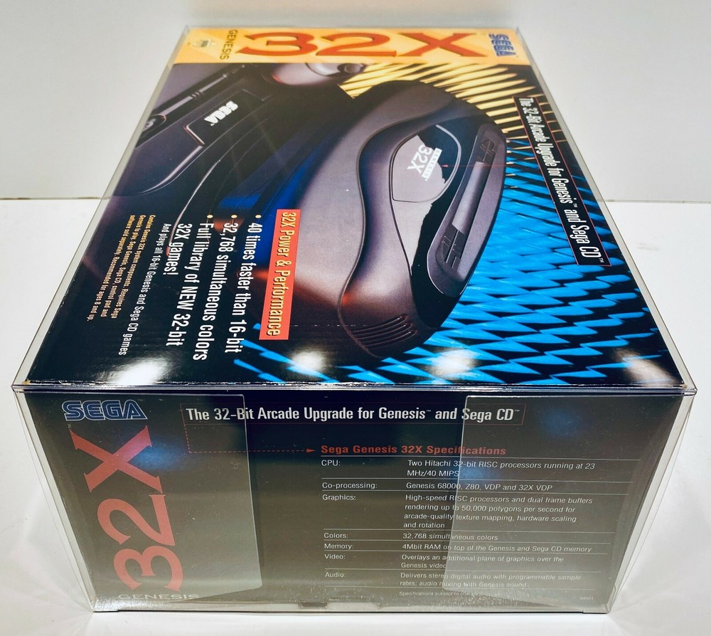 1 Console Box Protector For SEGA 32X Console Boxes NTSC Clear Display Case
