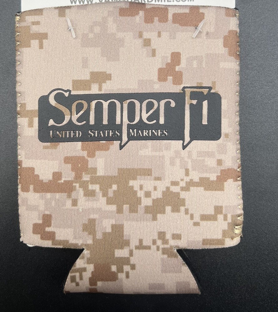 US MARINE CORPS Semper Fi Digital Pattern BEER KOOZIE