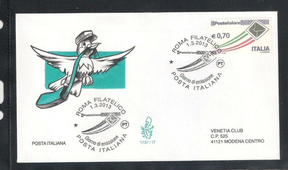 2013 ITALY FDC VENETO PRIORITY LETTER 0.70 ENVELOPE 1737 IT