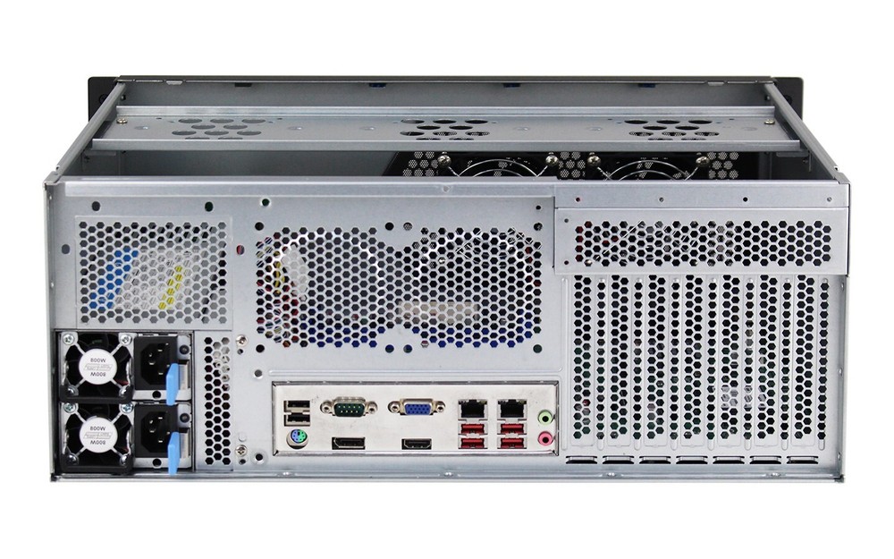 Vertical PCI Expansion Slots Industrial PC 4U Rackmount Empty server chassis