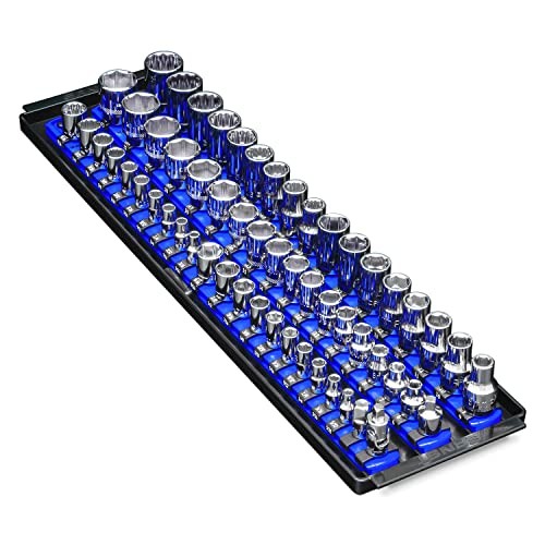 Ernst Manufacturing Socket Boss 3-Rail Multi-Drive Socket Organizer, 19-Inch,