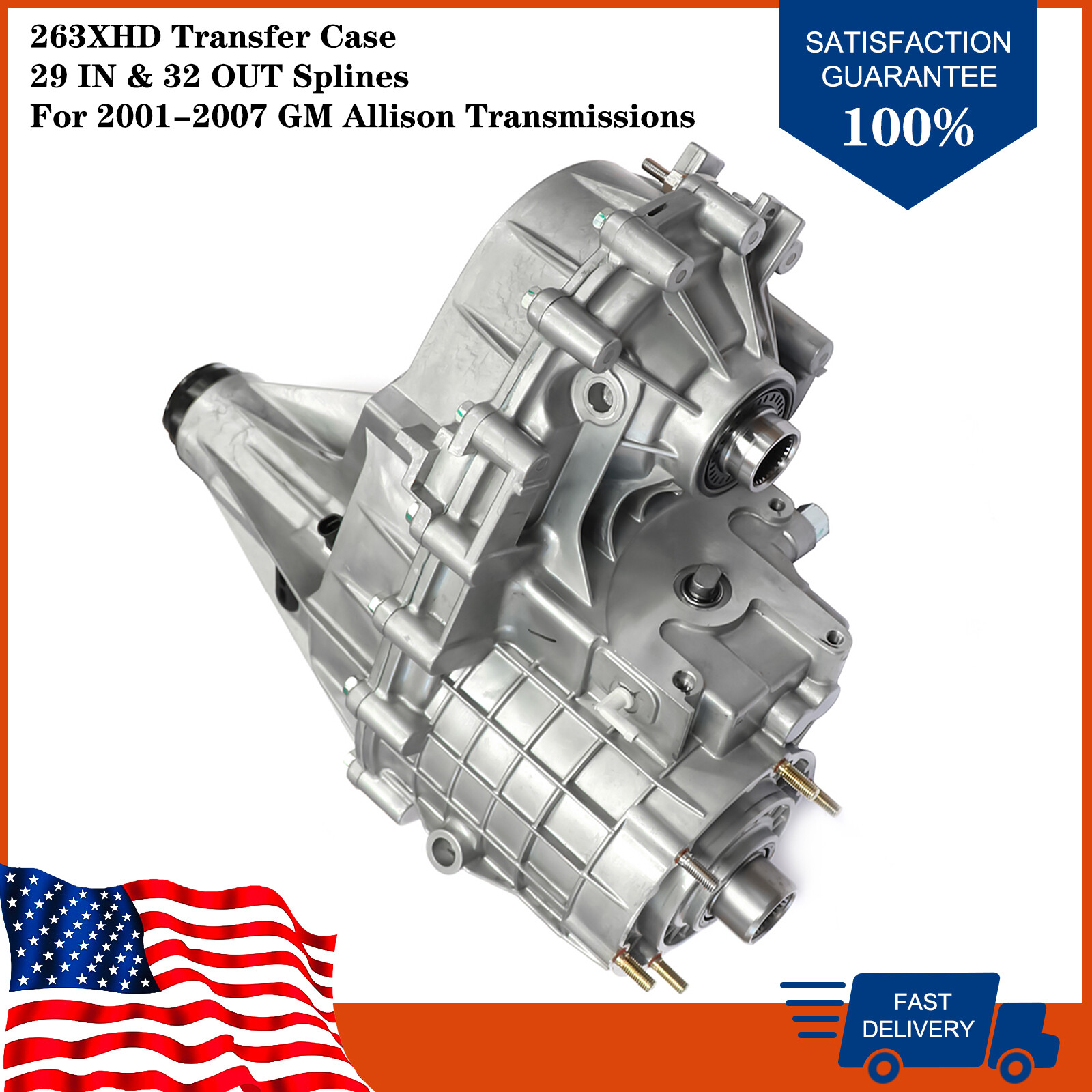 263XHD New Transfer Case Unit For 2001-2007 6.6/8.1L Chevy/GMC 2500HD 3500HD