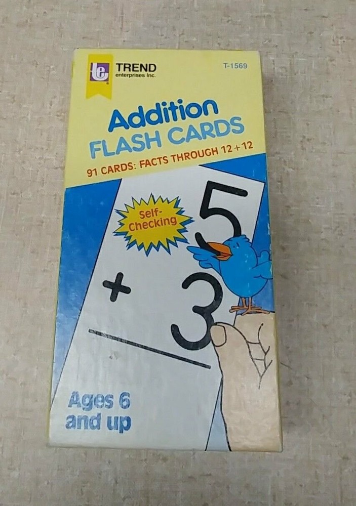 Trend Enterprises "Addition" Flash Cards - 91 Total (through + 12)