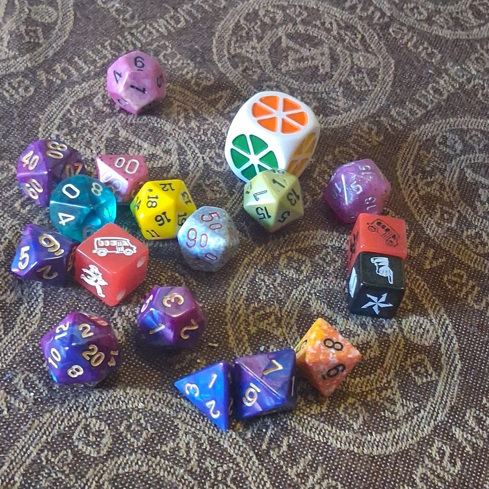 Mixed Polyhedral Dice Set for Dungeons & Dragons Tabletop RPGs Assorted Colors