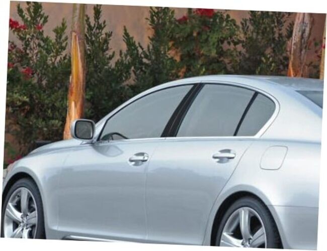 Pillar Post Window Trim Compatible with Lexus GS 1998-2005 - Gloss (Black)