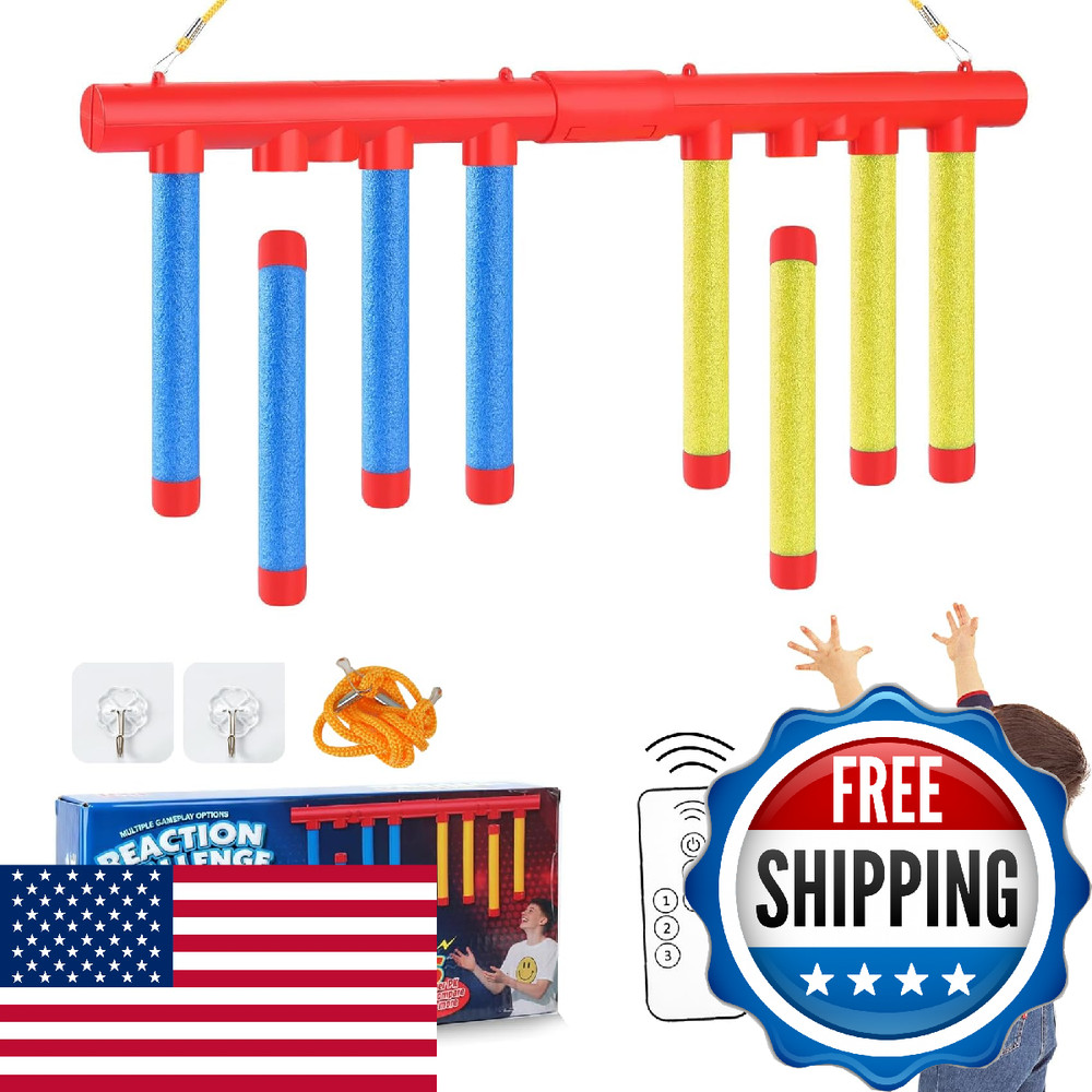 Reflex Drop Sticks Challenge Game 3-Speed Modes Hand-Eye Coordination Reaction T