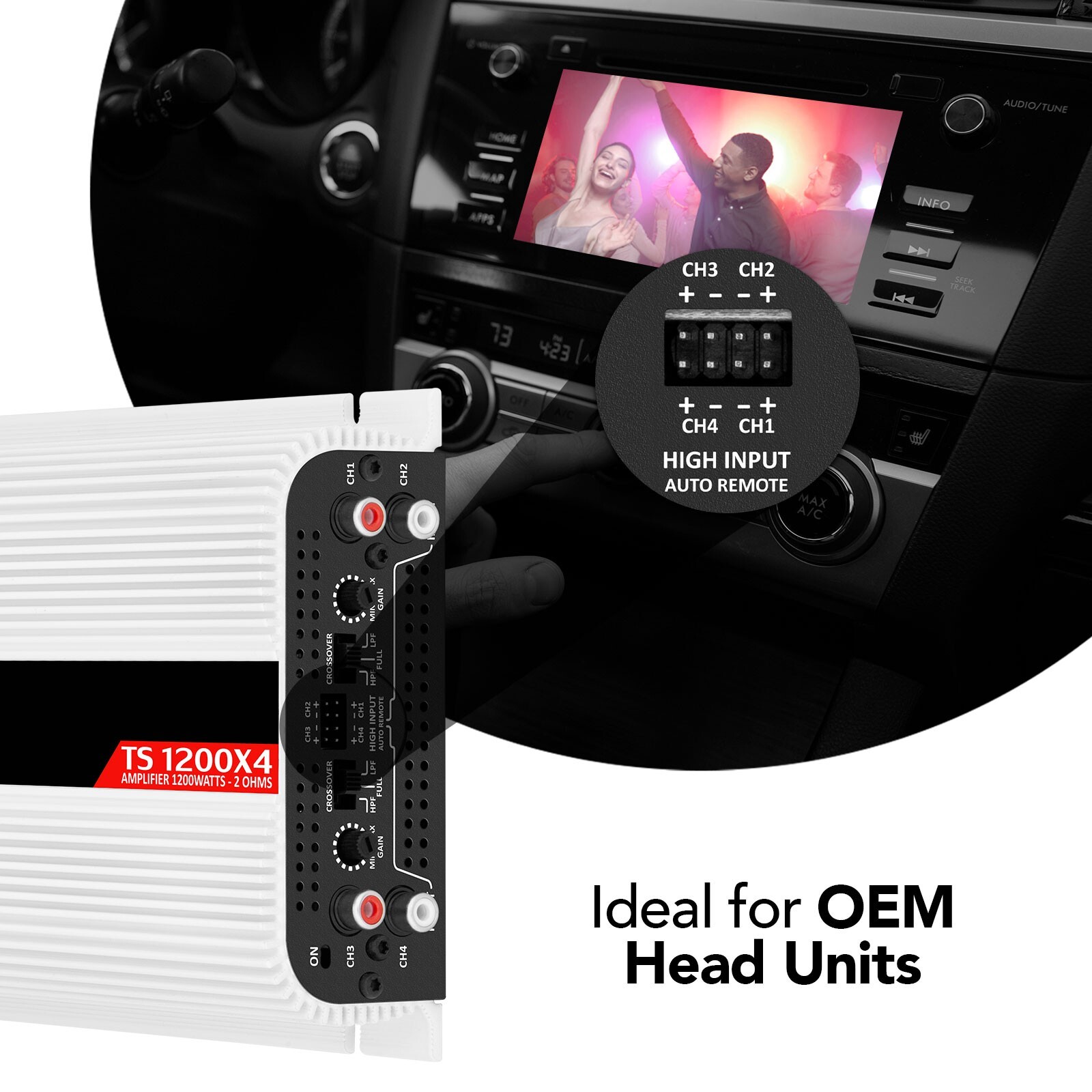 [US SELLER] Taramps TS 1200x4 Car Audio Amplifier 1200W RMS 2 Ohms 4 Channels