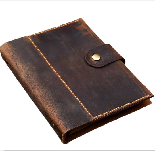loose leaf Writing notes Notebook sketchbook Diary Notepad leather brown Q287
