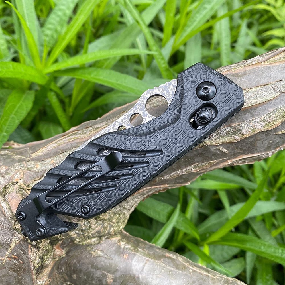 XIPHIAS 4.25" Multi-Tool EDC Axis Lock Tactical Damascus Folding Pocket Knife
