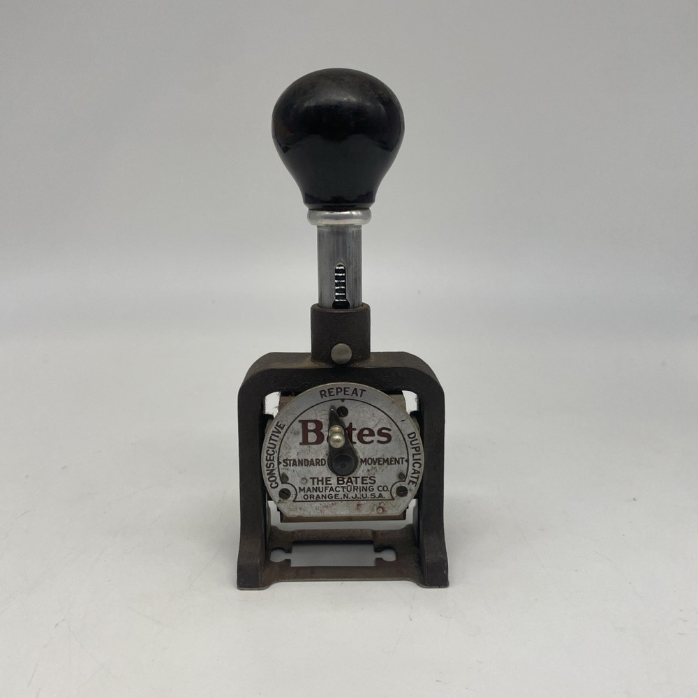 Bates Multiple Movement Six Wheel Numbering Machine Type-E Re-Inkable