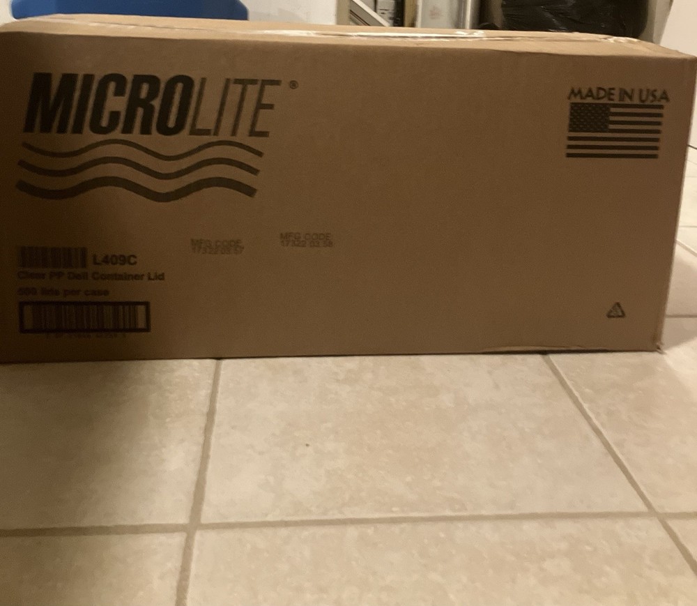 MICROLITE L409C Clear PP Deli Container Lid 500 lids per case