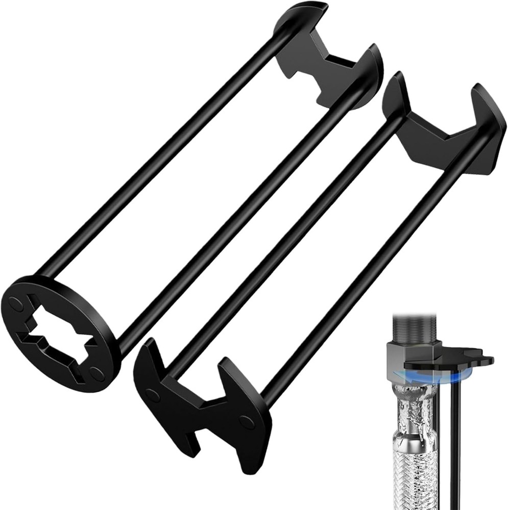 Multifunctional Sink Wrench,Universal Plumbers Tool for Tight Spaces Kitchen //