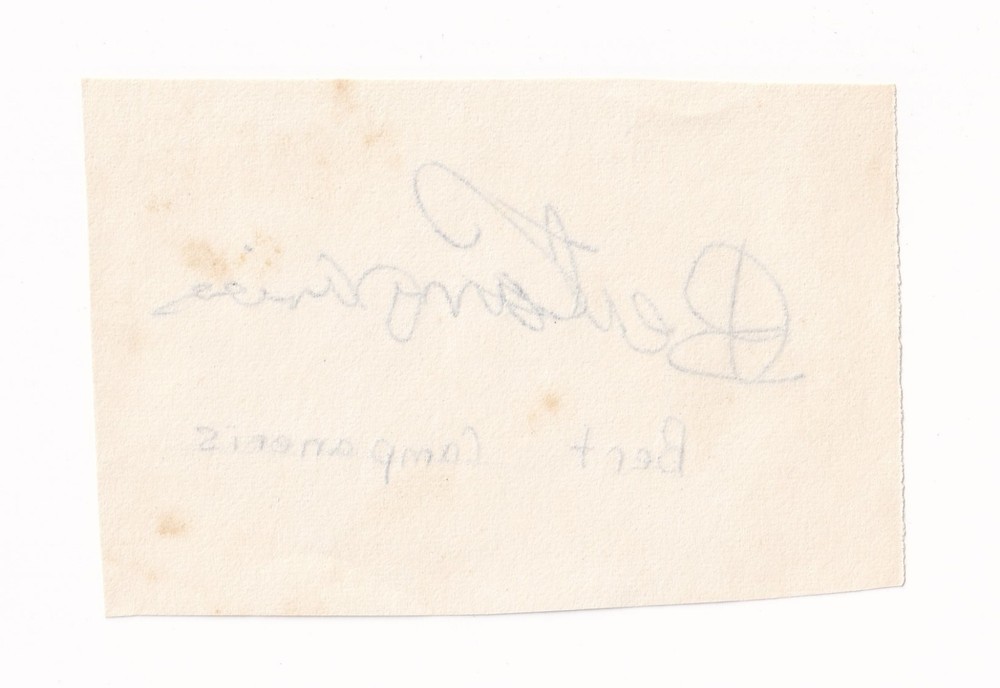Bert Campaneris cut autograph