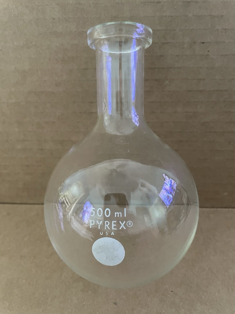Vintage PYREX Laboratory Glass 500ml flask beaker #7