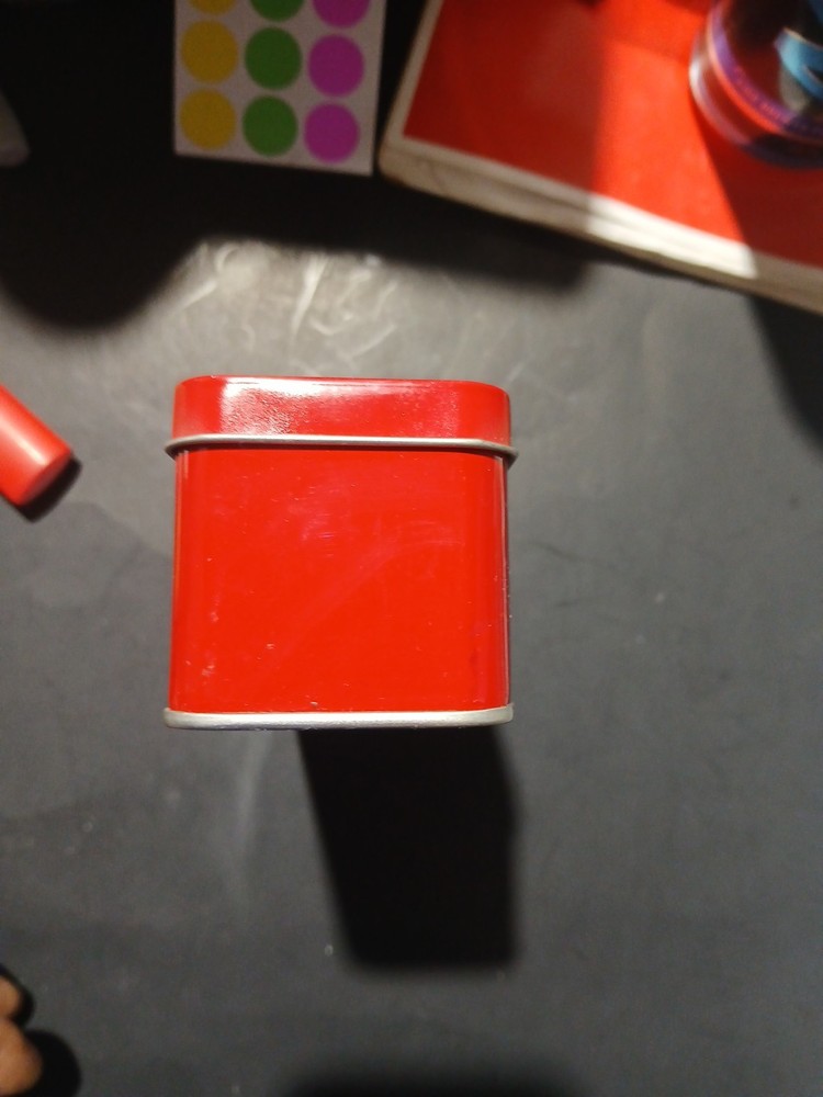 EMPTY Spearmint TIN WITH HINGED LID!