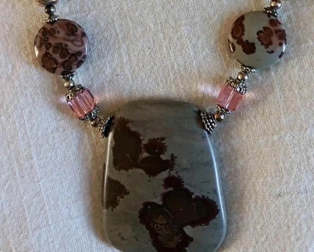 Most Unique Leopard Jasper Necklace