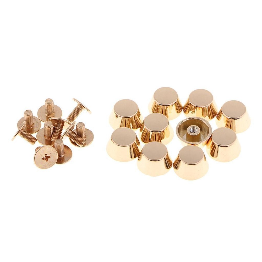 10pcs Leathercraft Flat Buckle Button Feet Nailhead Stud