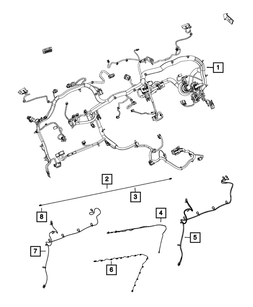 Genuine Mopar Instrument Panel Wiring 68299998AD