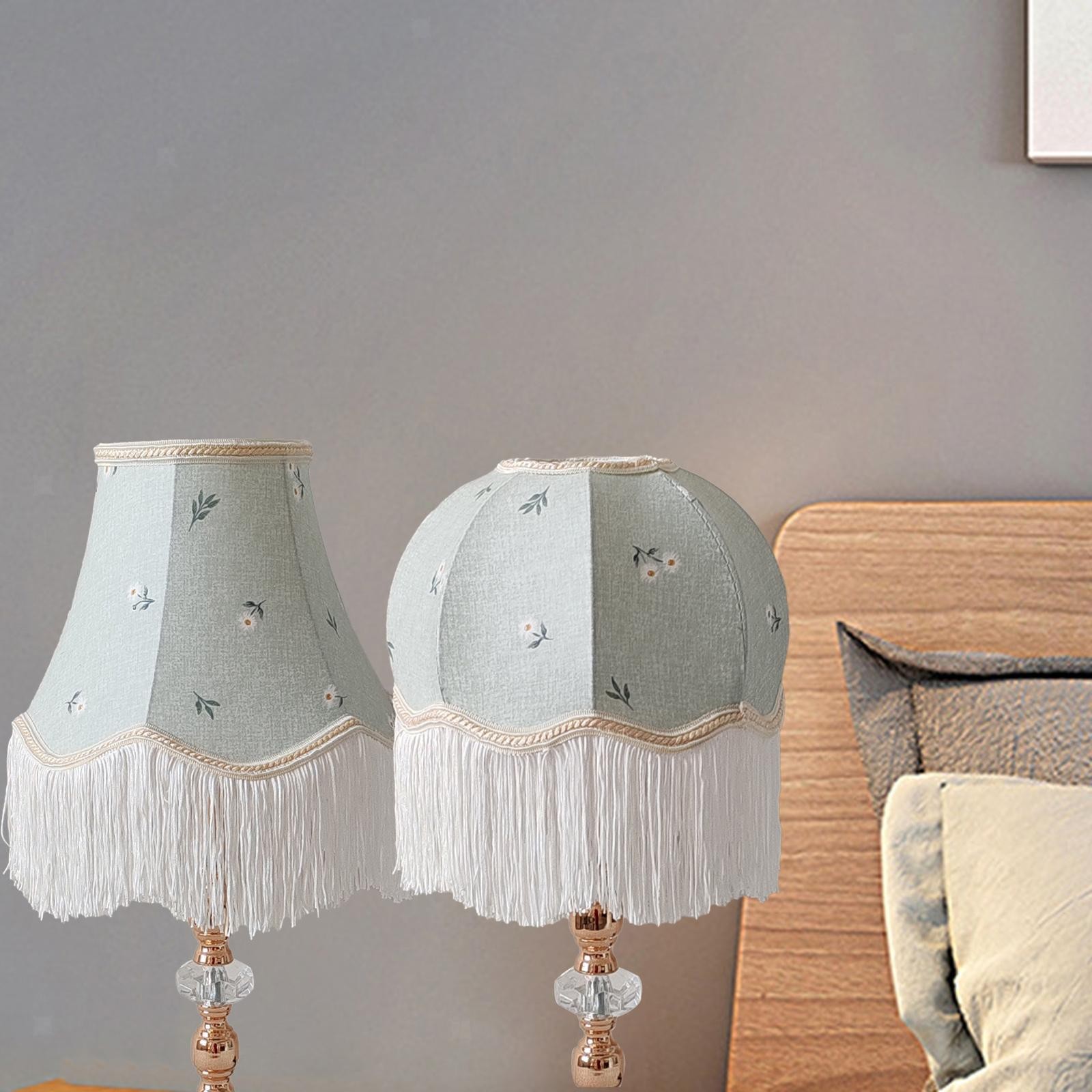 Floor Light Cover Bedside Light Shade with Tassel Lightweight Stylish Table Lamp