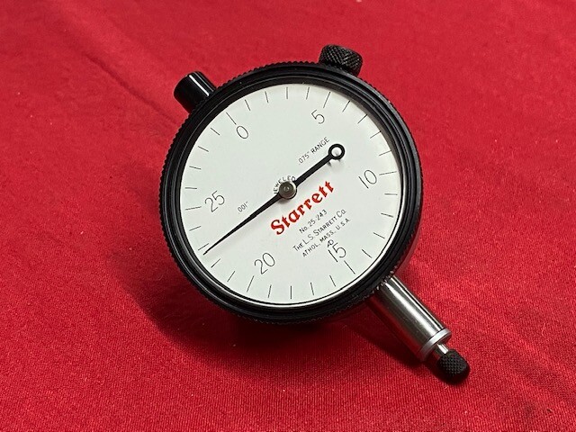 Starrett 25-243J Dial Indicator 0-.075" Range, 0-30 Continuous Dial IN STOCK