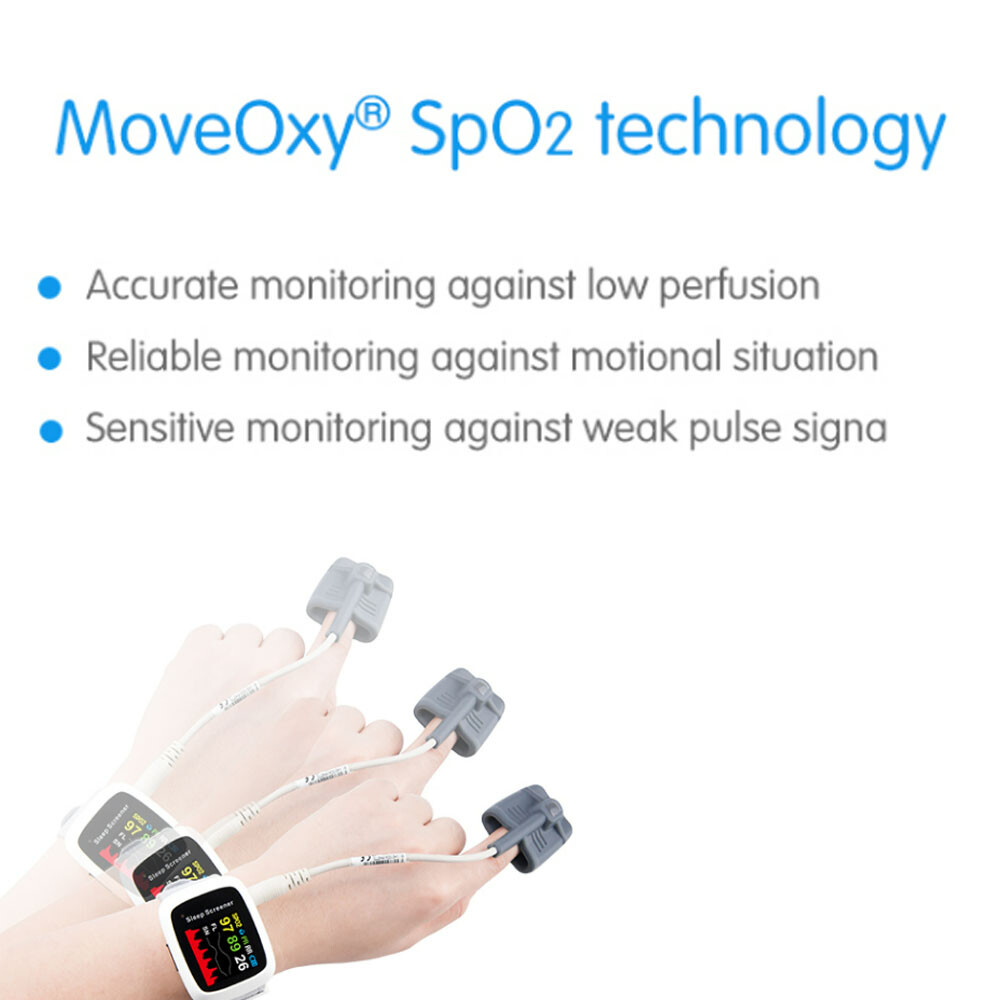 Wrist PulseOximeter with Alarm measure SpO2,PR,Respiration rate,Oronasal Airflow