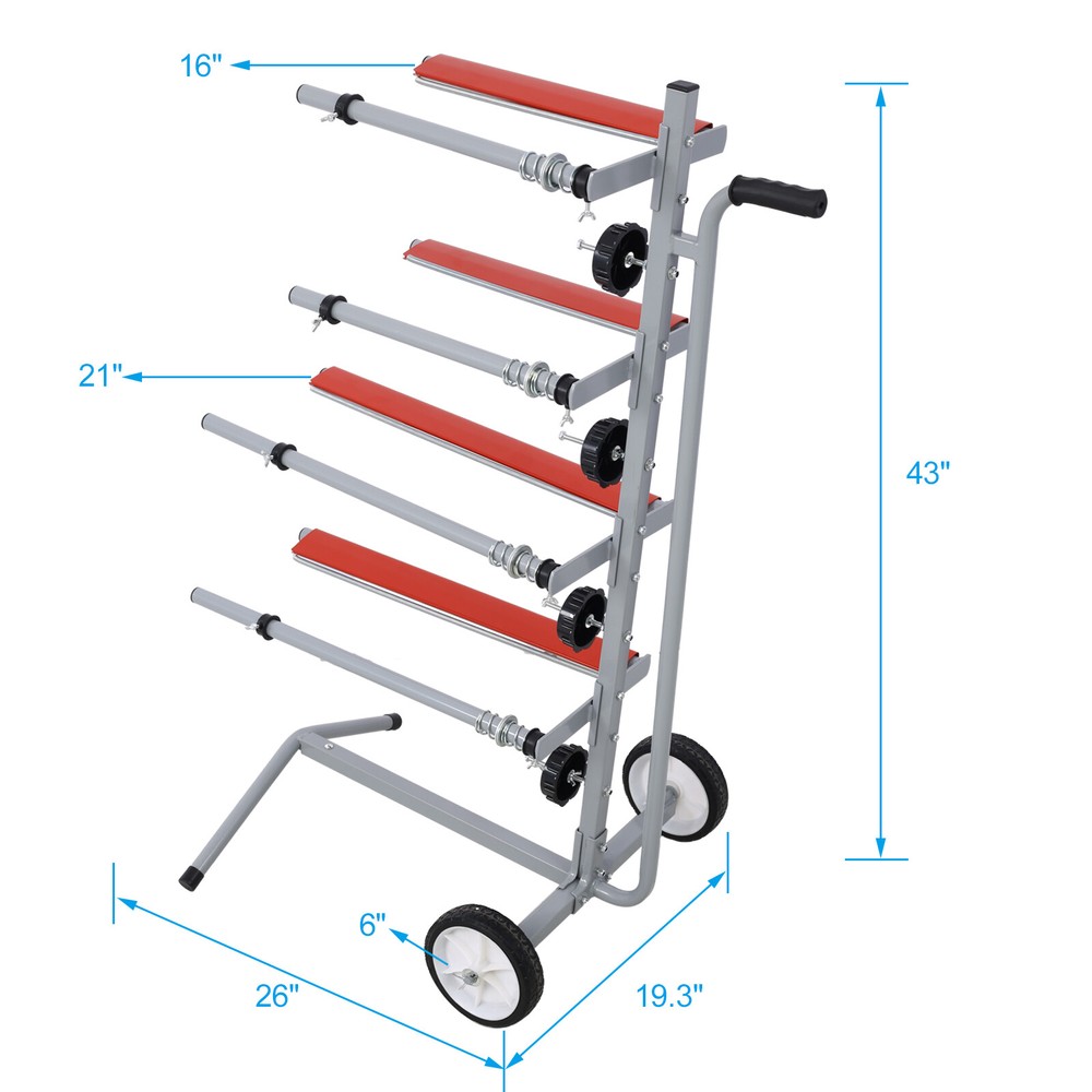 Global Mobile Tree Style Masking Paper Machine Station Stand Holds Multiple Roll