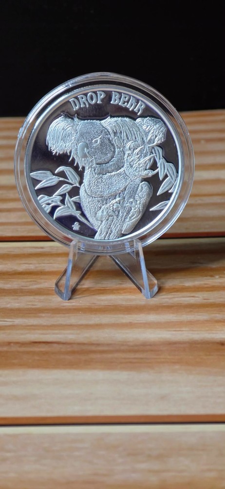 Rogue Island Mint ~ Cryptid Creatures Drop Bear 1 oz .999 Silver Proof ~ COA
