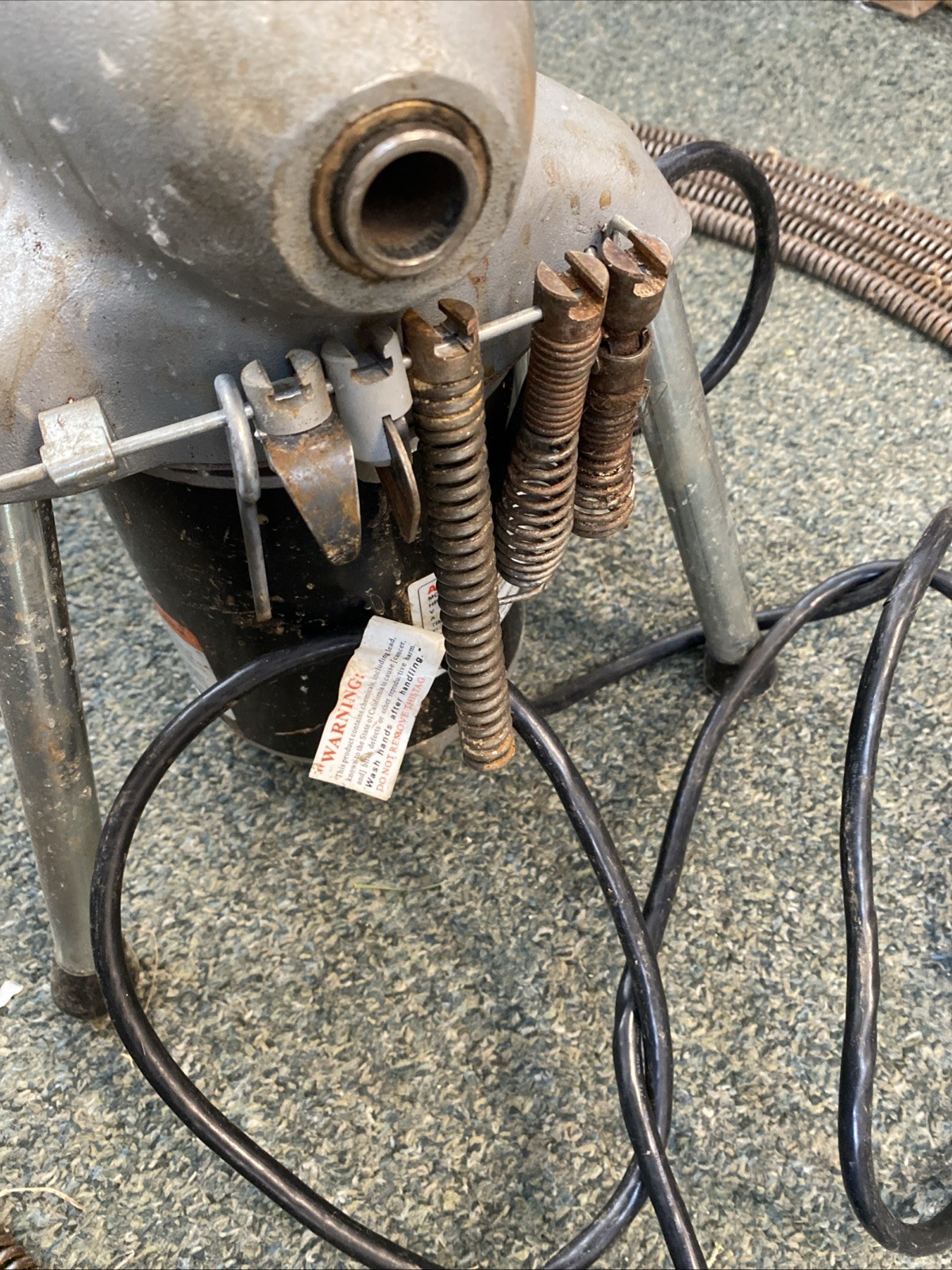 RIDGID K-50 Sectional Drain Cleaning Machine 110V w/Cable and Auger Bits TESTED