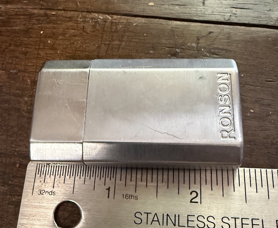 Ronson Jet Lite Butane Cigarette Flip Top Lighter Untested