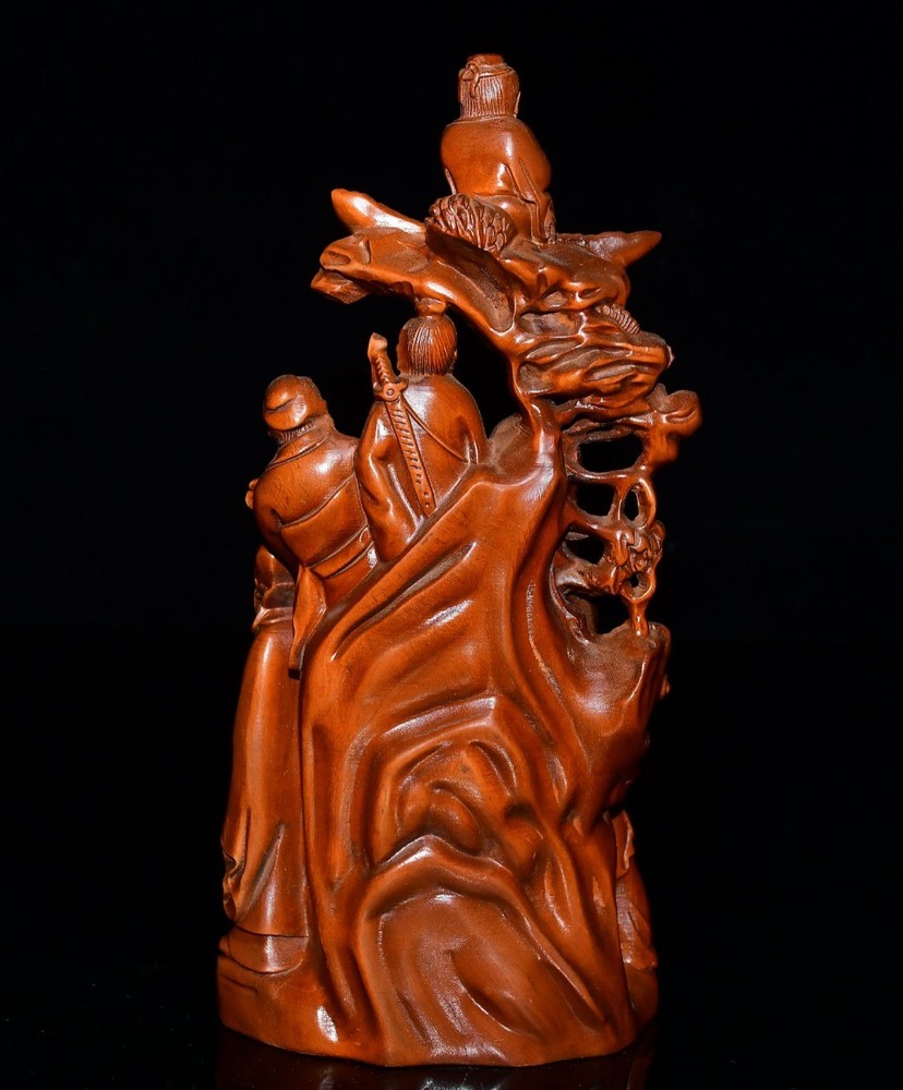 Exquisite Small Leaf Boxwood Eight Immortals Ornament