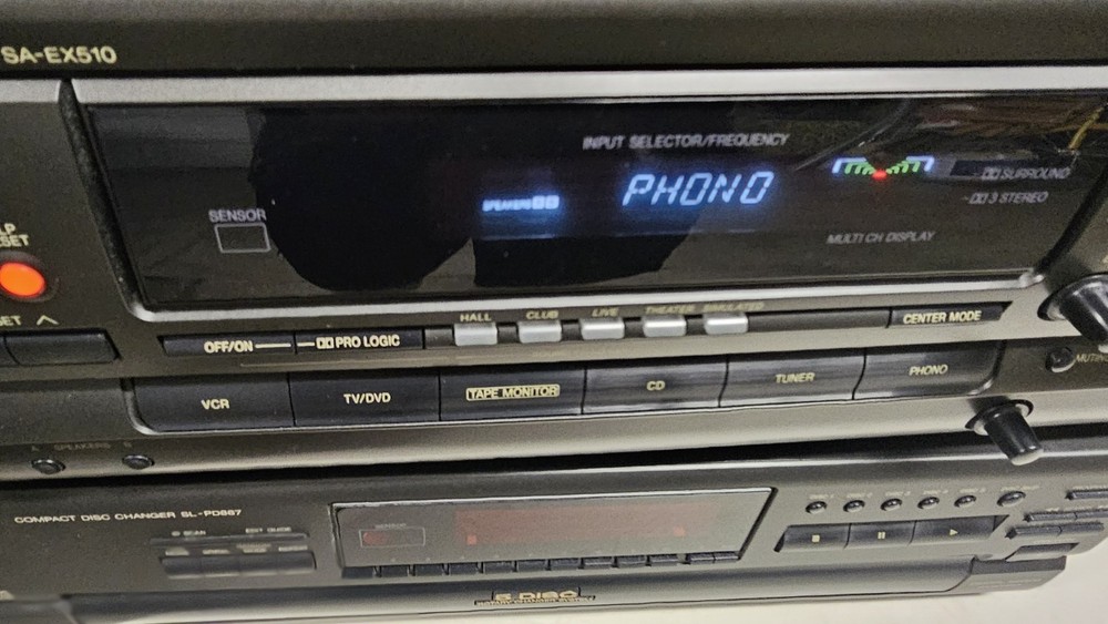 Technics SA-EX510 100W Stereo Receiver w/ Remote, Manual, Antenna + RCA Bundle