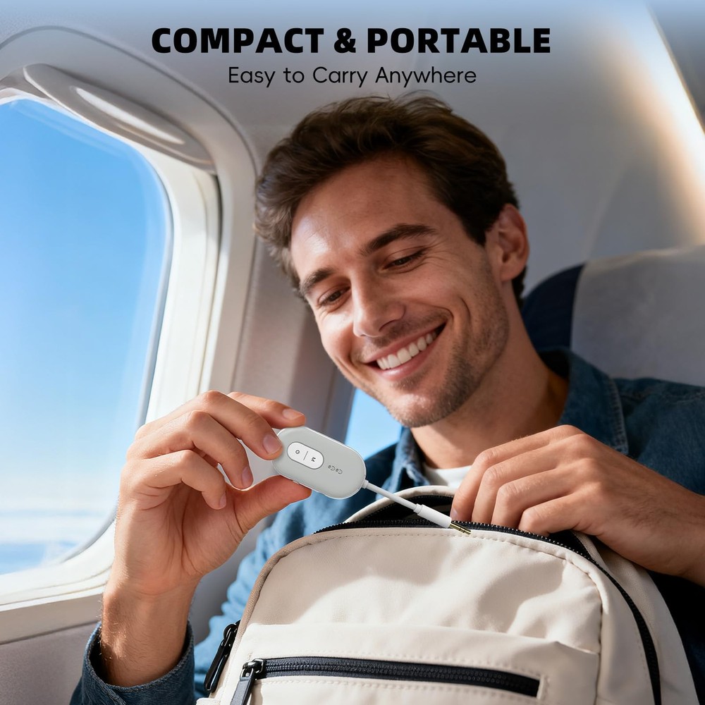 Bluetooth 5.3 Wireless Audio Transmitter & Receiver, 3.5mm AUX Adapter, Suppo...