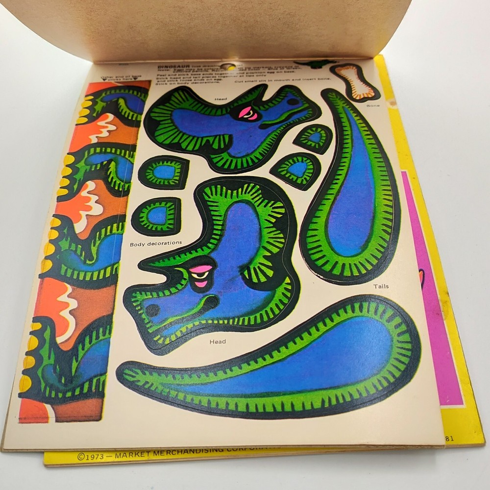 2 Vtg Eggspressions Peel 'n' Stick Kits - Dynamite Dinosaurs - Egg Decorating