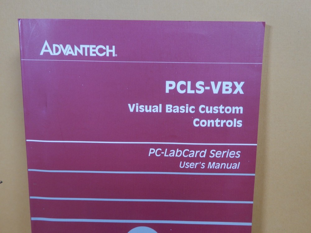 Advantech PCLS-VBX Visual Basic Custom Controls Software and Manual PCLS-VBX-8